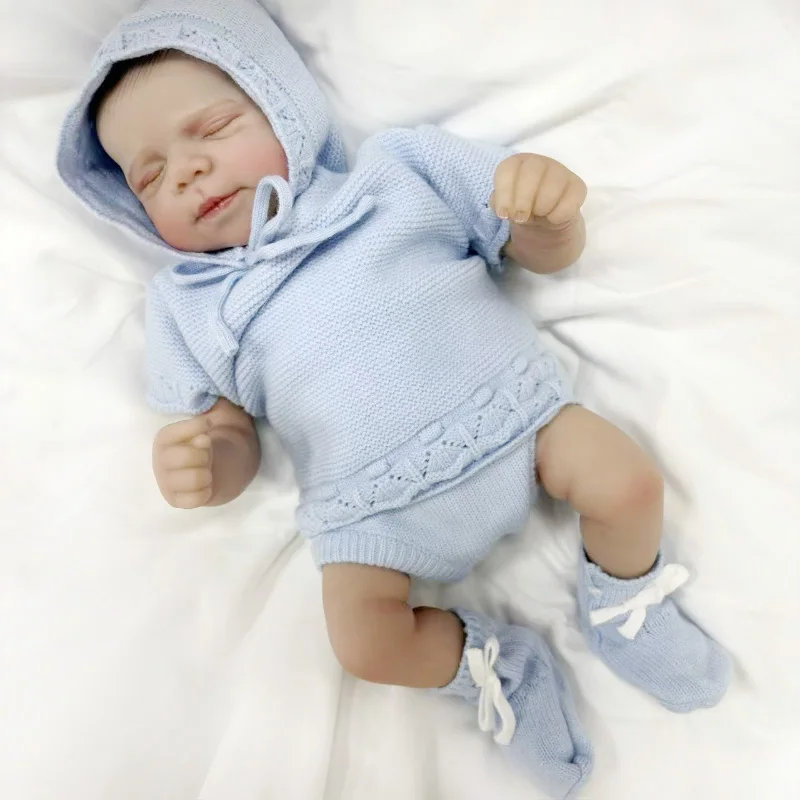 

NPK 18'' Hand Painte High Quantity Reborn Pascle Sleeping Bebe Lifelike Real Looking Soft Touch 3D Skin Visible Veins Doll Gift