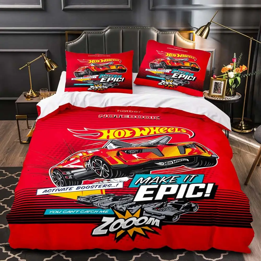 Monster Truck Hot Wheel 3D Printed Duvet Cover Pillowcase Bedding Set Twin Full Queen King Size for Bedroom Decor Home Textiles