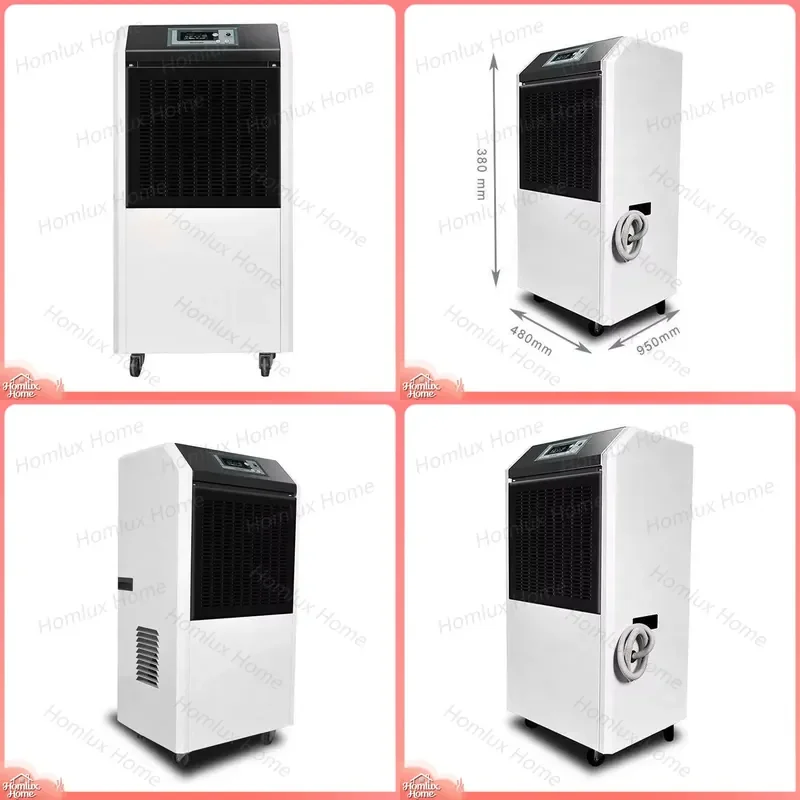 90L D High Capacity Industrial Dehumidifier for Indoor Use Heavy Duty Hand Push Dehumidifier Commercial Grade Moisture