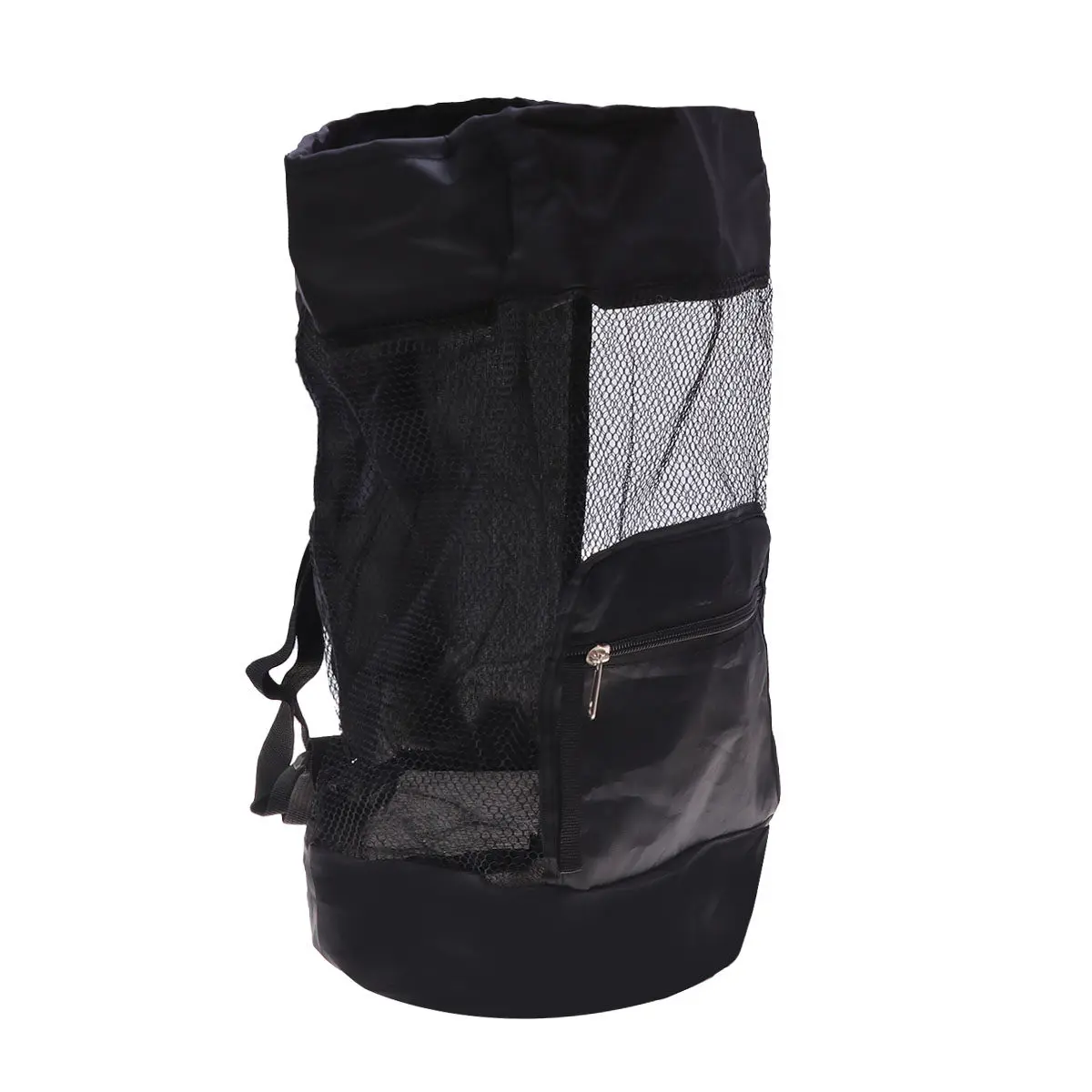 

Black Mesh Tote Bag Foldable Beach Backpack Sand Shell Storage Bag for Swimming Pool Clothes Towel Outdoor Sports