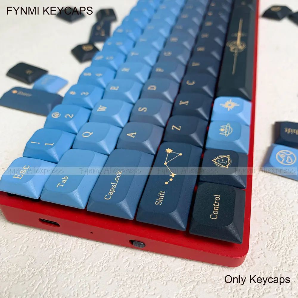 Fynmi Constellation Theme Low profile 126keys Keycaps ANSI keycaps  PBT keycaps Dye Sublimation for mechanical keycaps