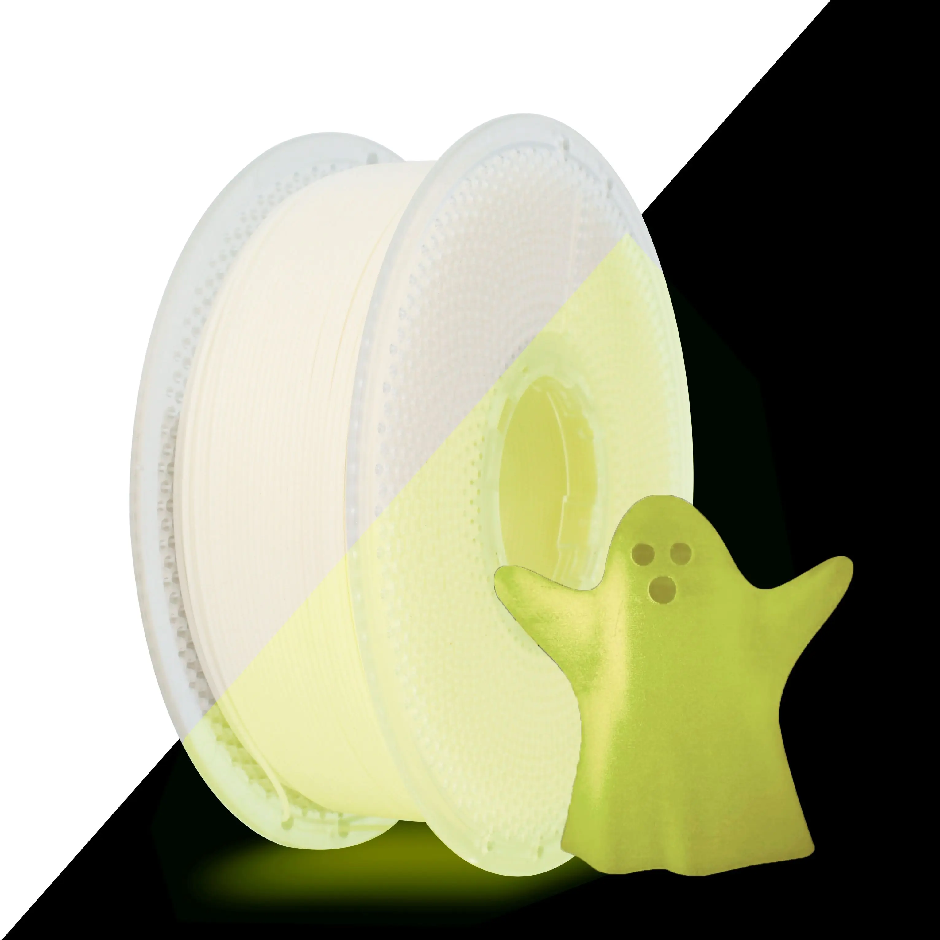 

PLA Glow Yellow 1KG in The Dark PLA Filament Neatly Wound Luminous PLA 3D Printer Filament 1.75mm Dimensional Accurac +/-0.03mm,