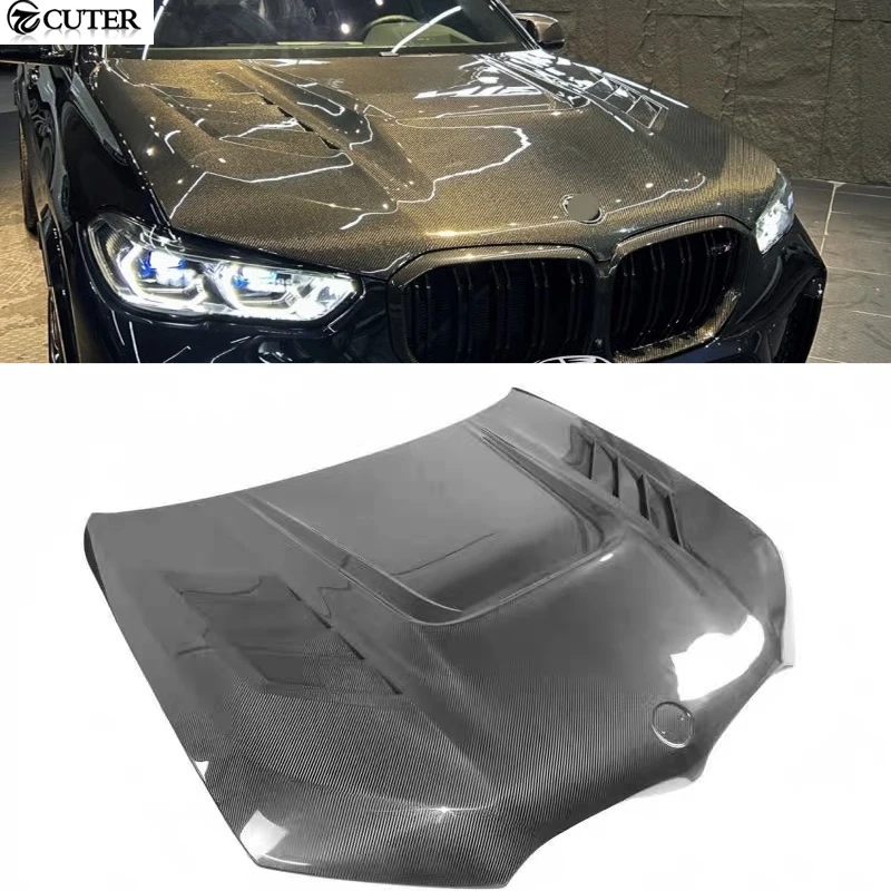 

G05 X5 G06 X6 AE Style Carbon Fiber Engine Hood Bonnet With Air Vent for BMW F95 X5M F96 X6M Car Body Kit 2019-2025