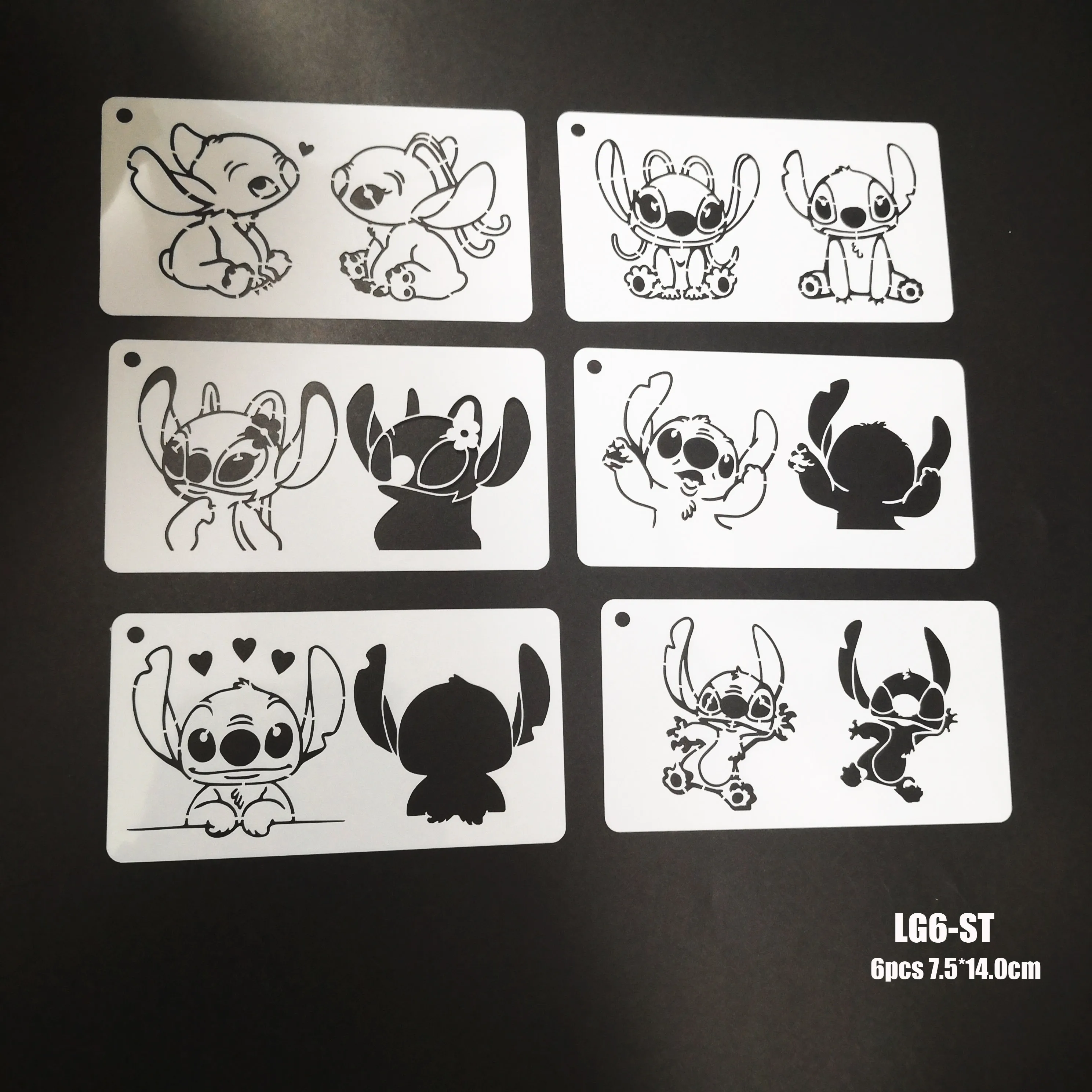 6 pcs Party Cosplay Reusable PET Body Face Paint Graphic Template Face and BodyTattoo Stencils for Kids Makeup - Image 5