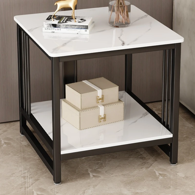Small tables by the edge of the rock slab Sofa side cabinet tea water cabinet Living room bedside table storage rack 테이블
