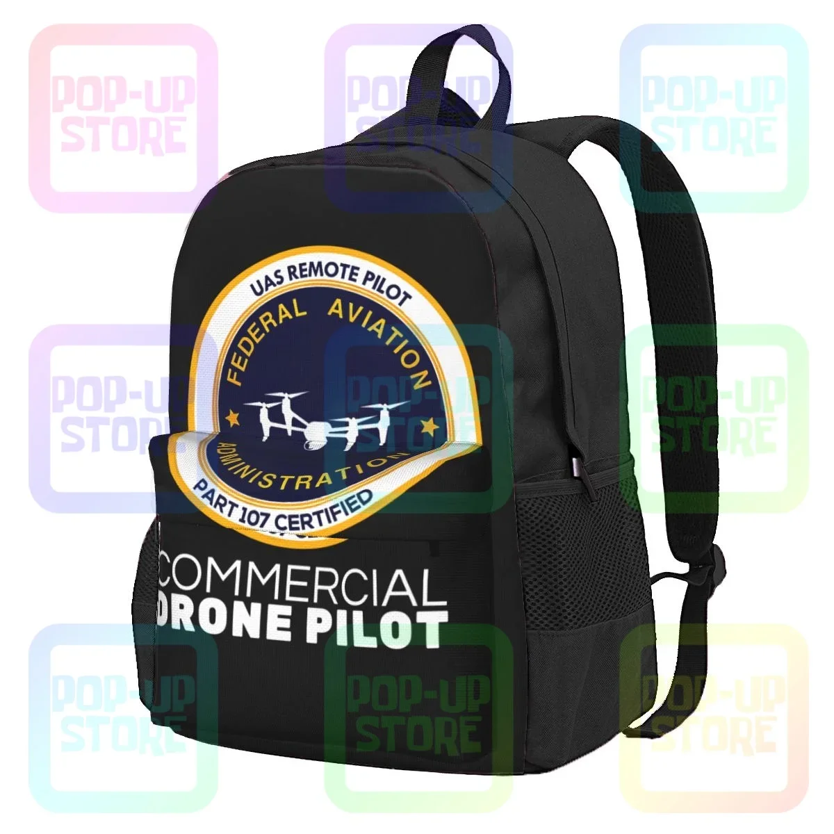 Uas Remote Pilot Part 107 Certified Commercial Drone Pilot Large Capacity Backpack Gym Clothes Backpacks