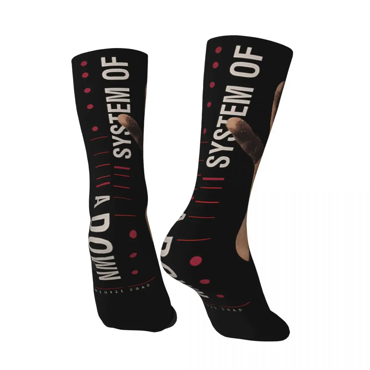 Hip Hop Retro System Of A Down Hand Crazy Men's compression Socks Unisex System Of A Down Street Style Seamless Printed Funny