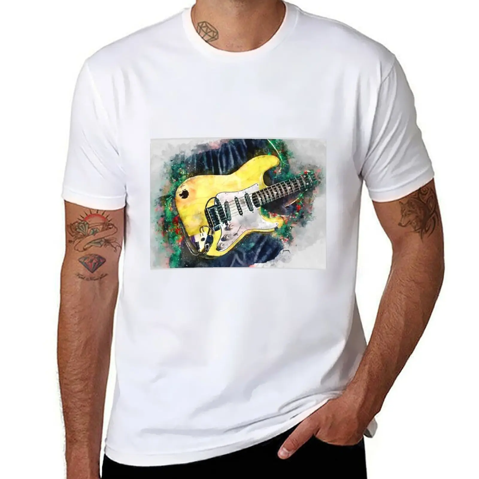 

Ritchie Blackmore's electric guitar T-Shirt man t shirt heavy cotton cotton t shirt pack