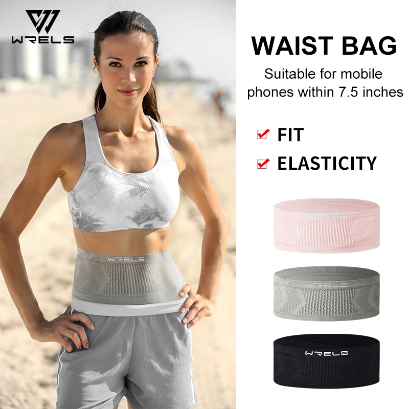 WRELS Invisible Professional Running Waist Bag Lightweight Invisible Mobile Phone Bags Portable Elastic Marathon Sports Bag