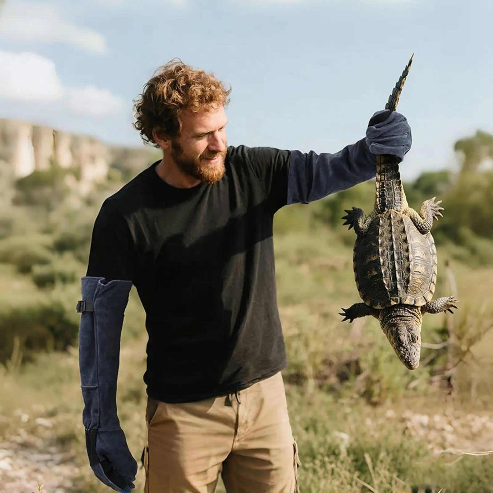 

Перчатки для укусов собак, 23,6 дюйма, многофункциональные перчатки для ухода за домашними животными, защитный рукав для рептилий, змей, кошек, собак, обработки домашнего скота