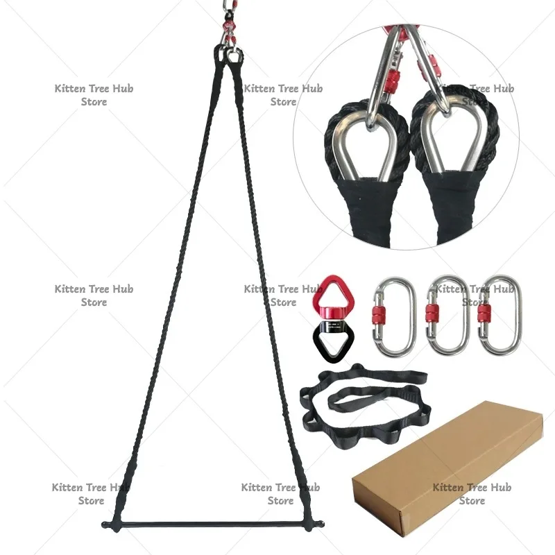 Professional Aerial Trapeze Bar Set Premium Steel Bar with 2.7M Rope, Ideal for Aerial Arts Indoors Outdoors - Perfect for Circu