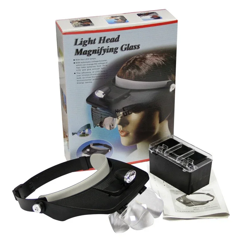 Helmet Magnifying Glass-Headset   Glass-Reading   Glass Head-Mounted Magnifying Glass Optical Lens