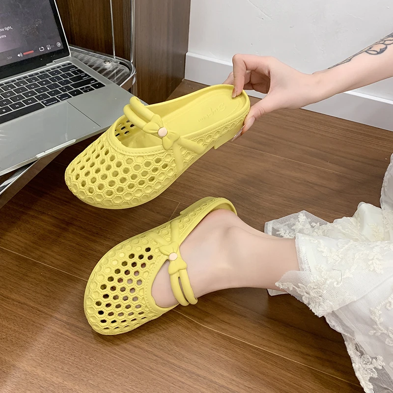 

Женские дышащие тканые босоножки на высоком каблуке с вырезами — стильные, нескользящие, износостойкие, с мягкой подошвой, удобные пляжные шлепанцы