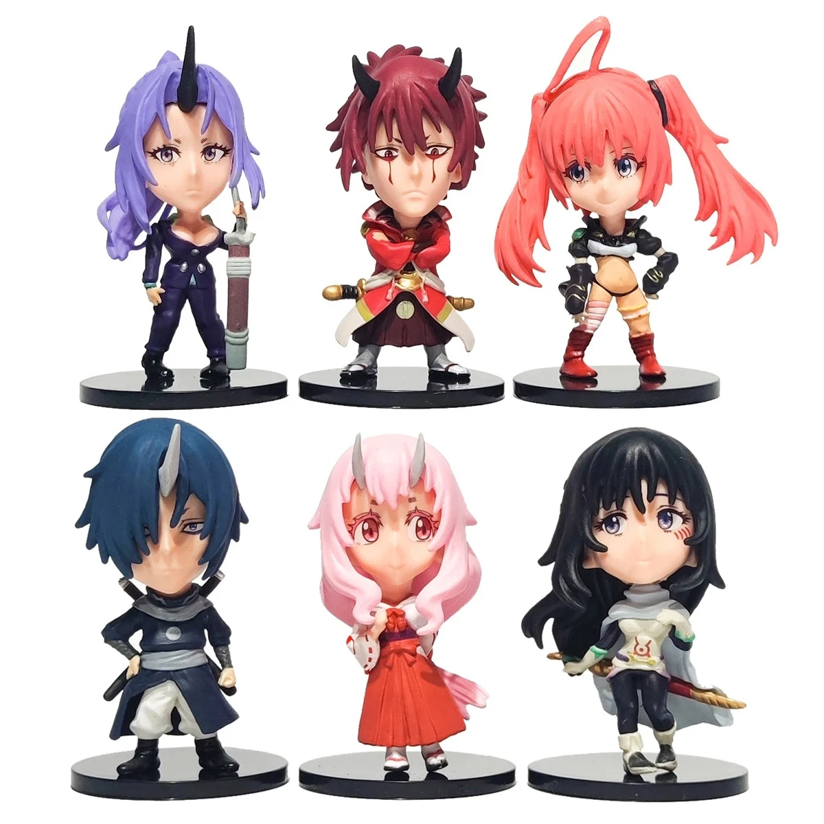 6Pcs/Set Anime That Time I Got Reincarnated As A Slime Milim PVC Model Dolls Toys Rimuru Colletible Diablo Action Figure Gift