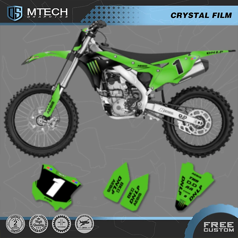 

DSMTECH MOTOR Custom Team Motorcycle Graphics Decals Stickers Kits For KAWASAKI KXF250 KX250F KXF 250 2017 2018 2019 2020 007
