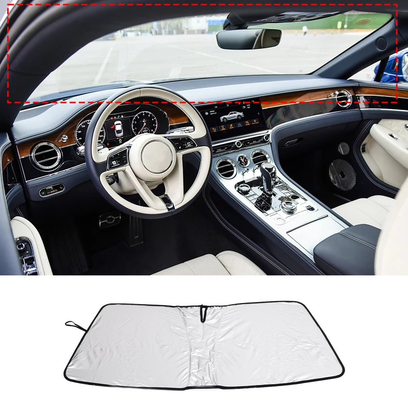 For Bentley Continental 2 Door 2018+ Car Front Windshield Sunshade Anti-Heat Insulation Cover Interior Accessories