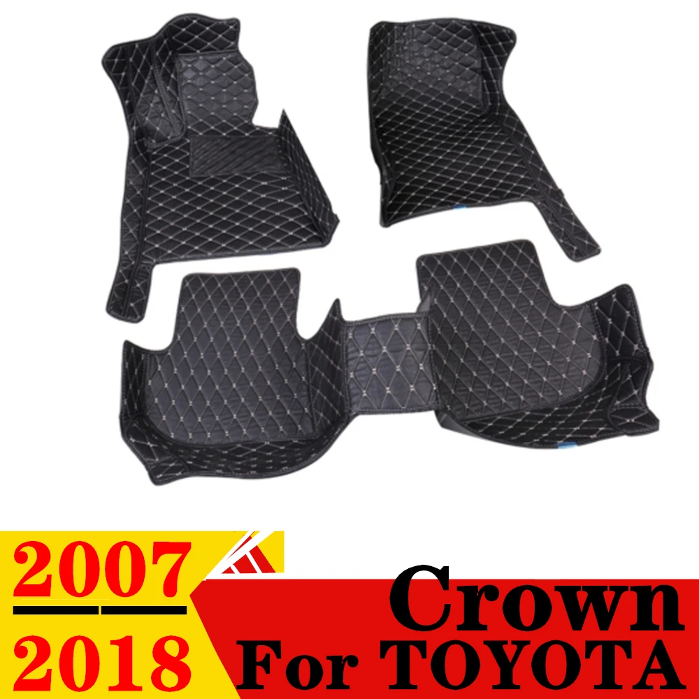 

Автомобильные коврики для Toyota Crown, 5 сидений, 2018, 2017, 2016, 2015, 2014-2007, подходят для передних и задних напольных ковриков