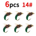 6pcs D green size 14