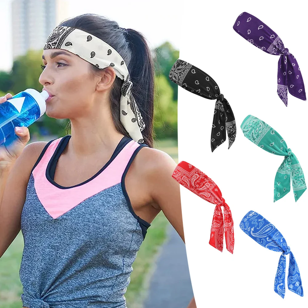 Summer Ice Cooling Scarf Neck Wrap Headband Elastic Sports Sweatband Headband Men Women Sun Protection Scarf Hair Band Bandage