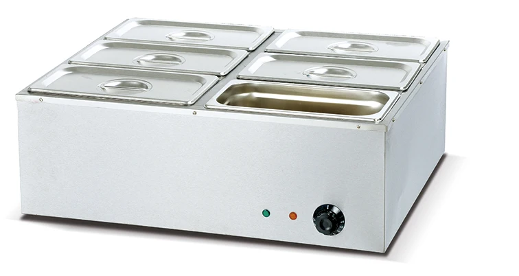 Hot Sale Commercial Catering Equipment Counter Top Food Warmer Stainless Steel Electric Bain Marie Food Heater
