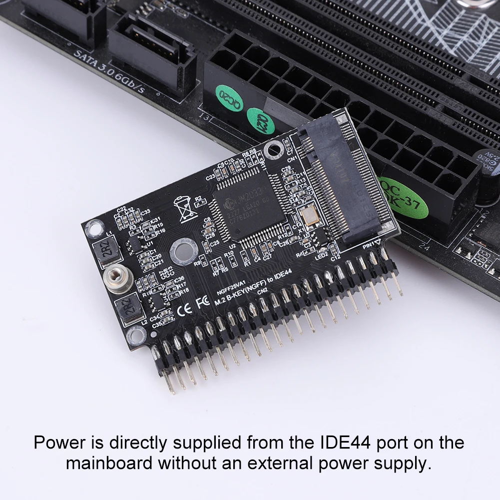 Adattatore M.2 NGFF SATA SSD a IDE da 2,5 pollici 44 pin Adattatore IDE M.2 da 150 MB/s senza driver per computer desktop portatile notebook e altro ancora