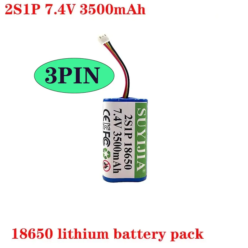 

18650 7.4V 3500mAh Battery 2S1P Pack for Electric Tools Remote Control Toy Massager Air Purifier Smart Cup Lithium Ion Battery