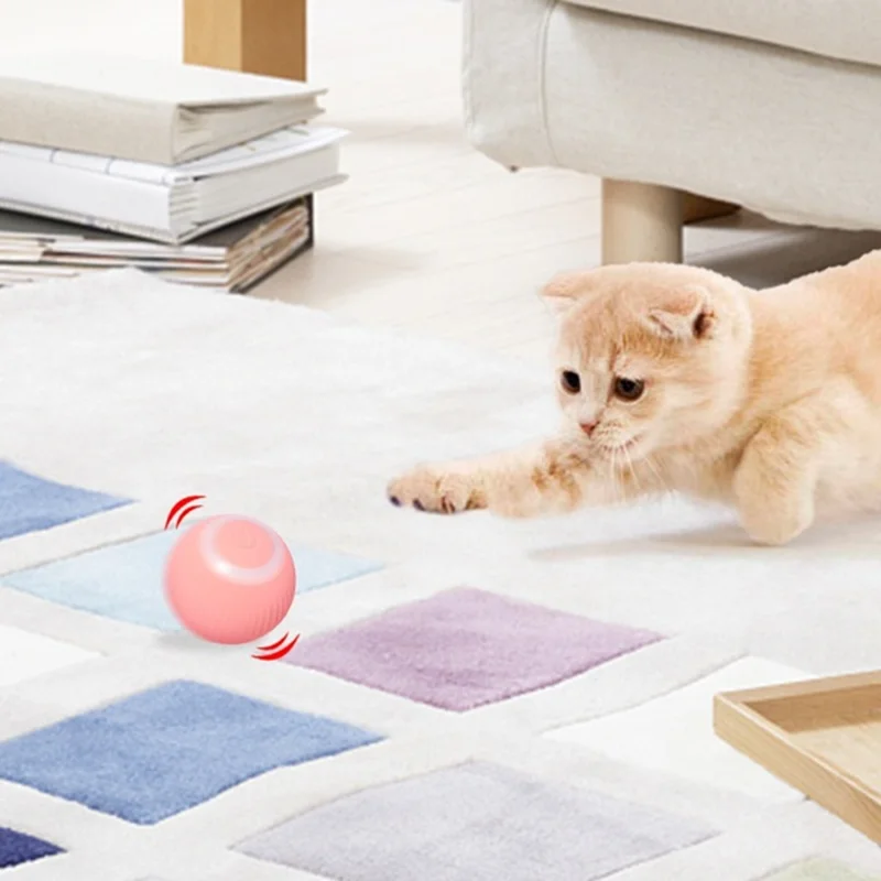 Smart Cat Toys Automatic Rolling Ball Electric Cat Toys Interactive For Cats Training Self-moving Kitten Toys Pet Accessories