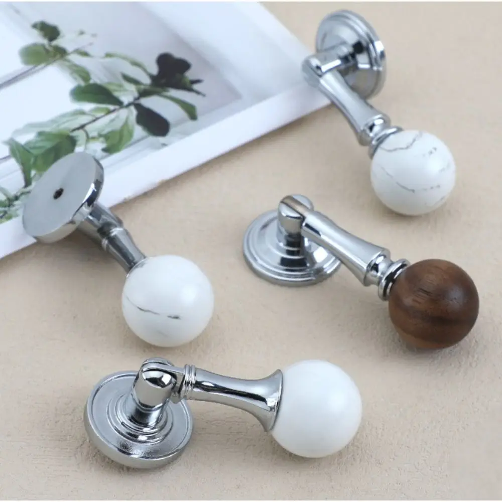 

Pendant Design Wooden Ball Pendant Cabinet Pulls French Chic Durable Vintage Wooden Sphere Drop Knobs Decorative Luxury Finish