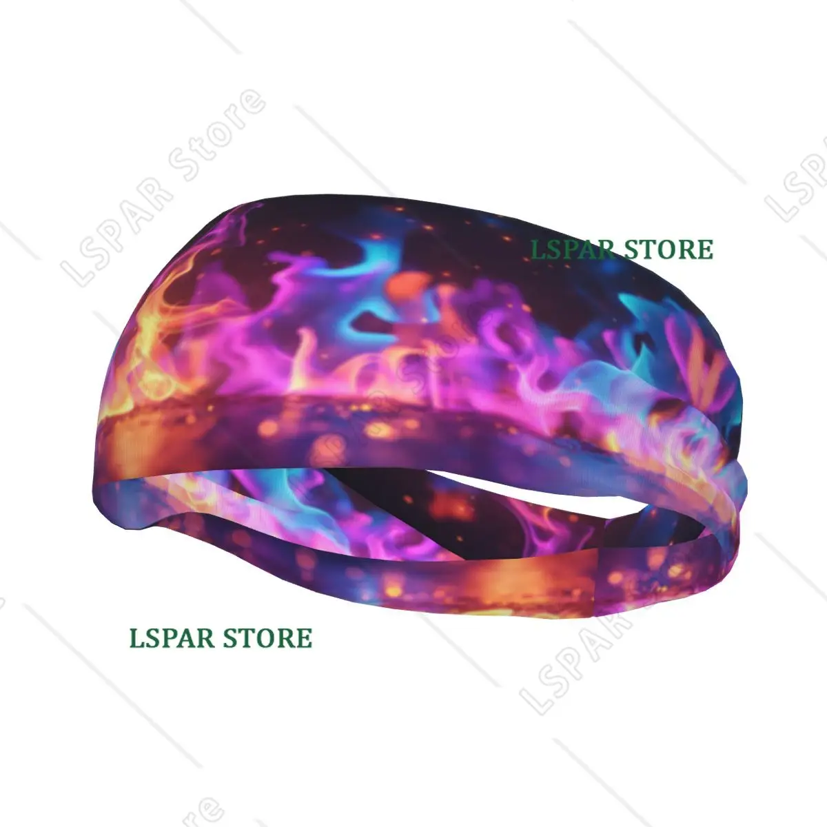 

Sports Headband Abstract Fire Flames Background Fitness Sweatband Absorbent Cycling Jog Hair Bandage
