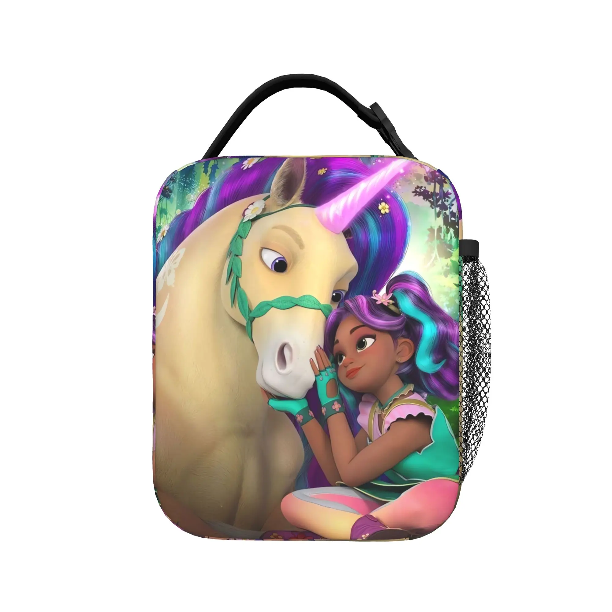 Unicorn Academy Lunch Bag  Portable Zipper Lunch Box Child School Print Cooler Bag Fashion Oxford Thermal Lunch Bags