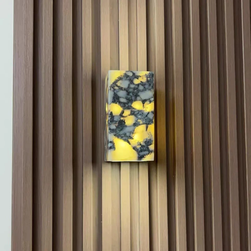 Nordic Modern Wall Lamp Marble Stone LED Chandelier Art Home Decor for Living Room Sofa Corner Bedside Corridor Lighting Fixture