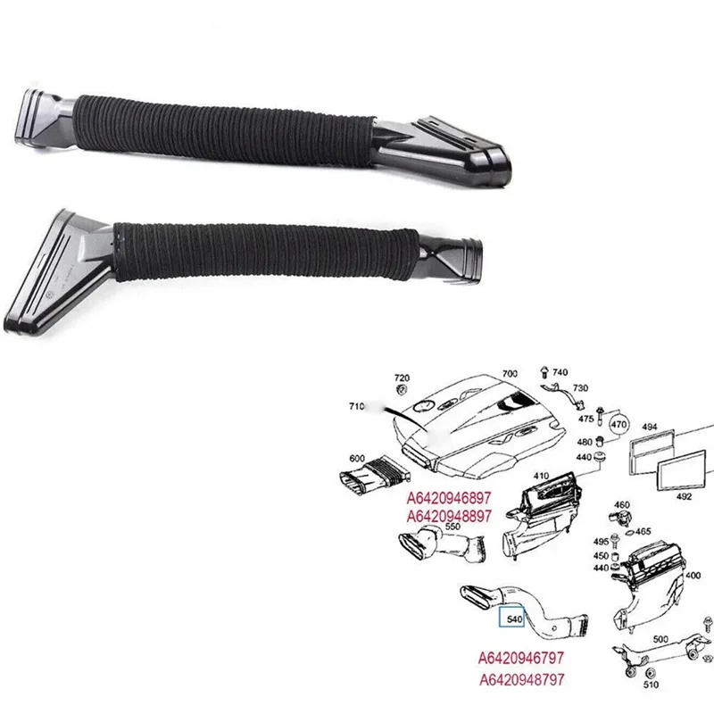 Мощная впускная труба воздухоочистителя для Mercedes Benz W166 X166 ML350 GL350