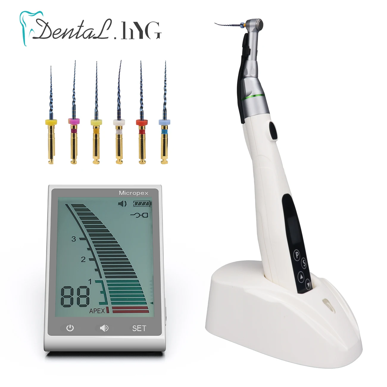 

Dental Wireless Endo Motor Smart with LED Lamp 16:1 Standard Contra Angle Endodontic Instrument Mini Apex Locator Dental files
