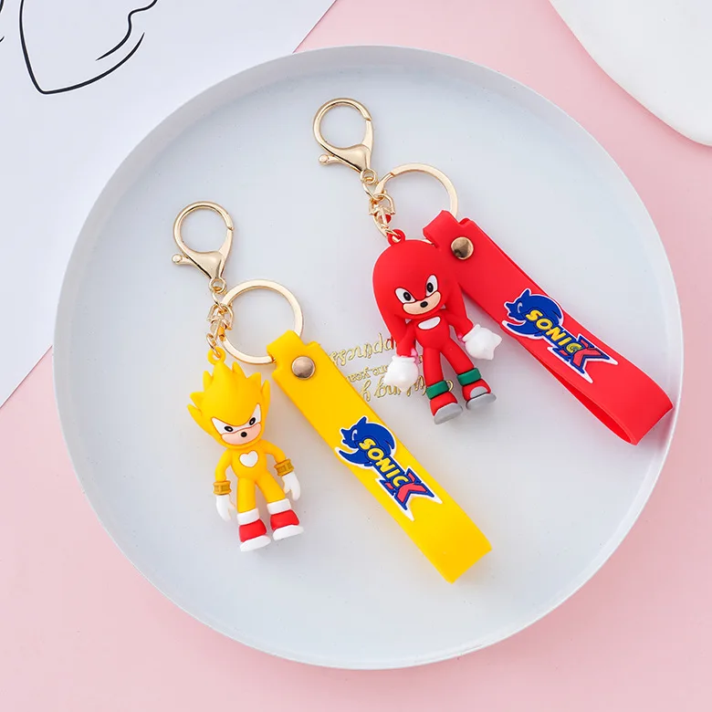 Supersonic Sonik Keychain Cartoon Characters Free Shipping Creative Gifts Action Figure Car Key Chain DIY Jewelry