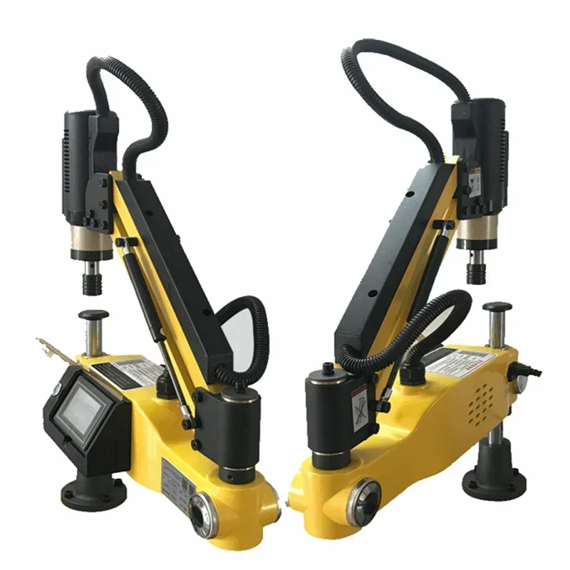 M2-M10 M3-M12 Electric Tapping Arm Drilling Machine Touch Screen Tapper Threading Tools with ISO/JIS/DIN Chuck Optional 220/110V
