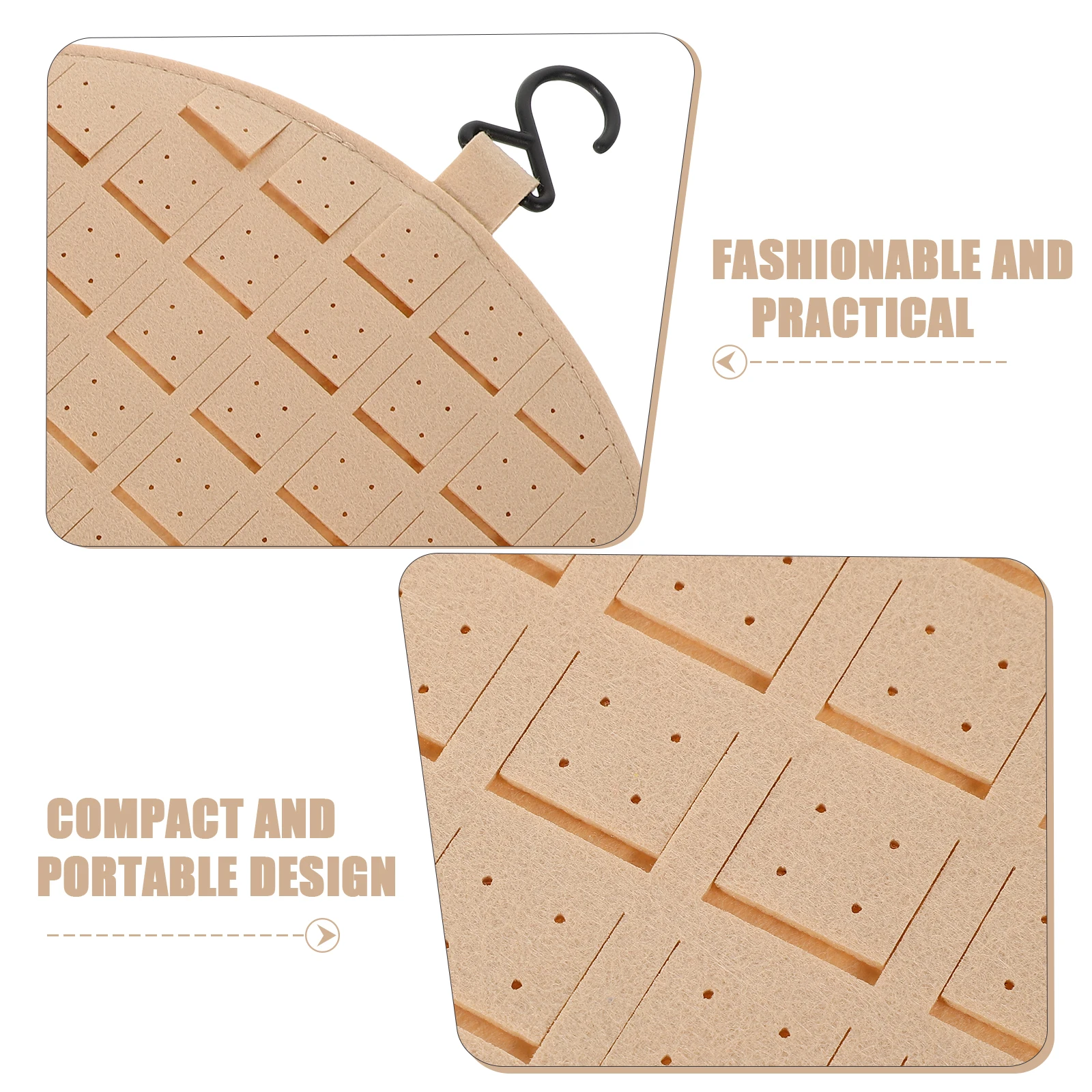

Wall Hairpin ganizer 37x37cm Felt Hair Accessories Storage Bag Beige Compact Kids Room Decor Barrette ganizer Simple Hanger Rope