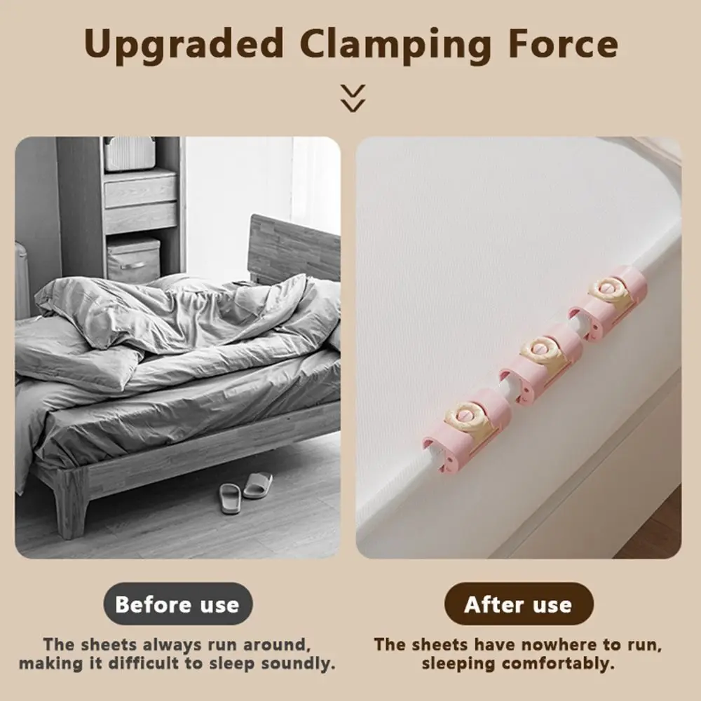 

6pcs High Quality Donut Shape Bed Sheet Fixing Clip Pinless Non-slip Bedsheet Fastener Bed Sheet Holder Bed Sheet Securing