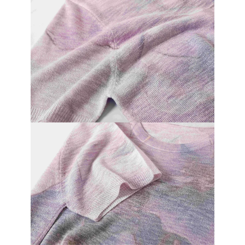 ถักเสื้อกันหนาวผู้หญิงปุ่ม O-คอ Pullovers เสื้อกันหนาวพื้นฐานสําหรับหญิง Pullover Slim Solid Bold พิมพ์ Tops