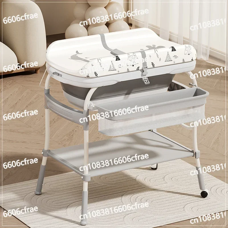 Diaper Table Newborn Baby Changing Diaper Bath Integrated Bathtub Multifunctional Mobile Touch Table Baby Care Table