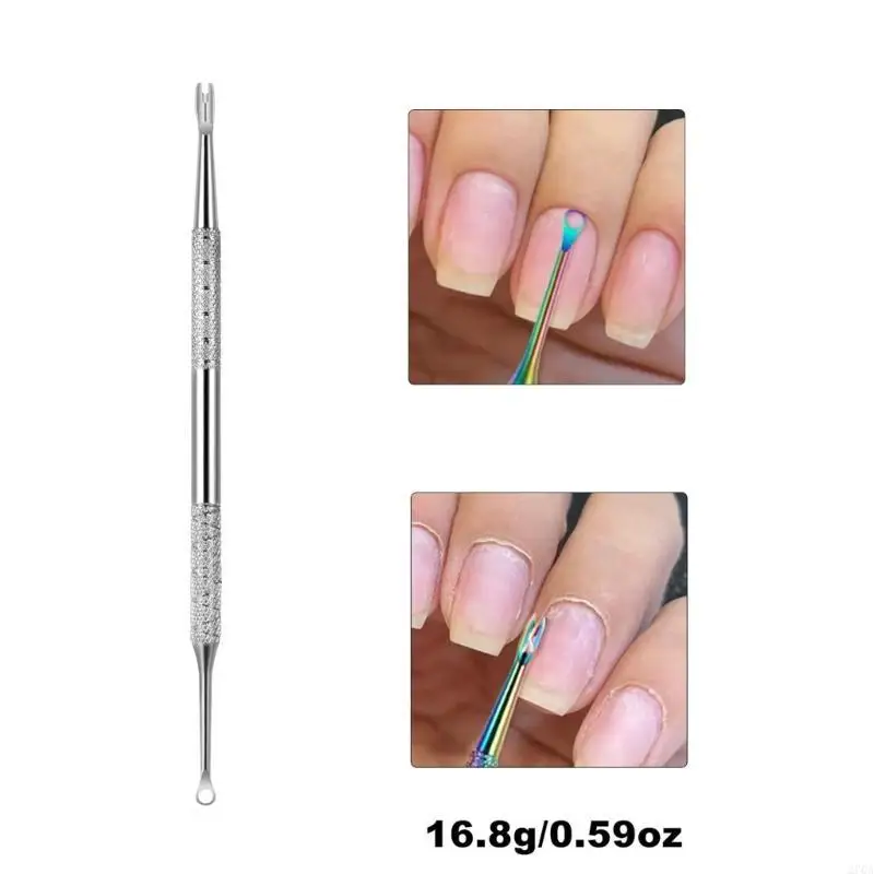 270A Pusente cutícula acero inoxidable, Pushers uñas Regalos eliminación cutículas doble finalización