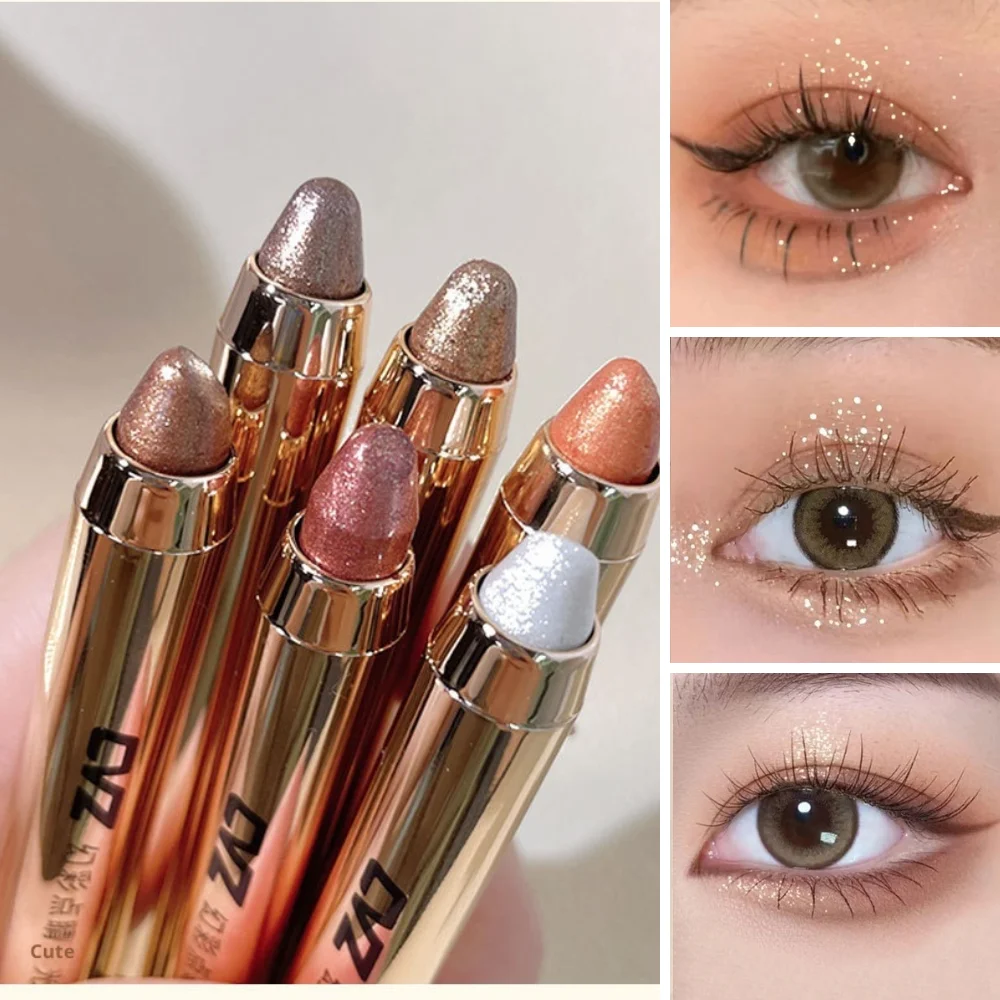 Bâton de fard à paupières Double face, surligneur à paillettes, stylos éclaircissants avec paillettes nacrées, finition mate, combinaisons de doublure d'ombre à paupières