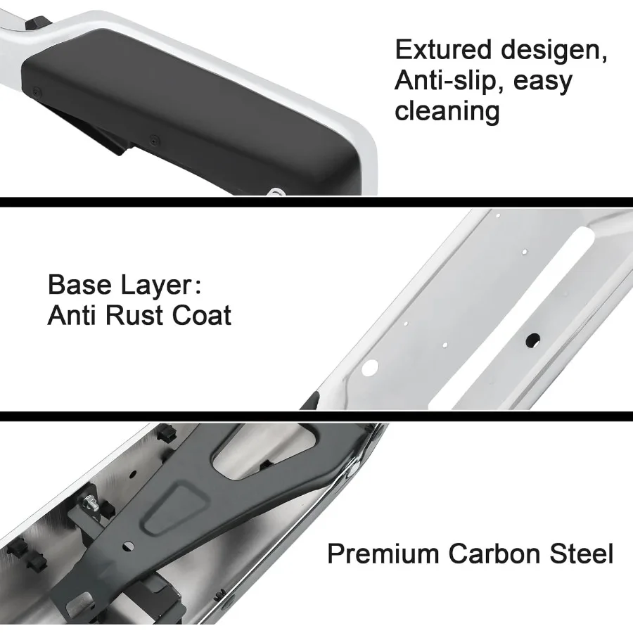 مجموعة المصد الخلفي من الكروم مع دعامة تثبيت FO1103103 متوافقة مع موديلات دودج داكوتا 19972004 بدون حديقة خلفية #3