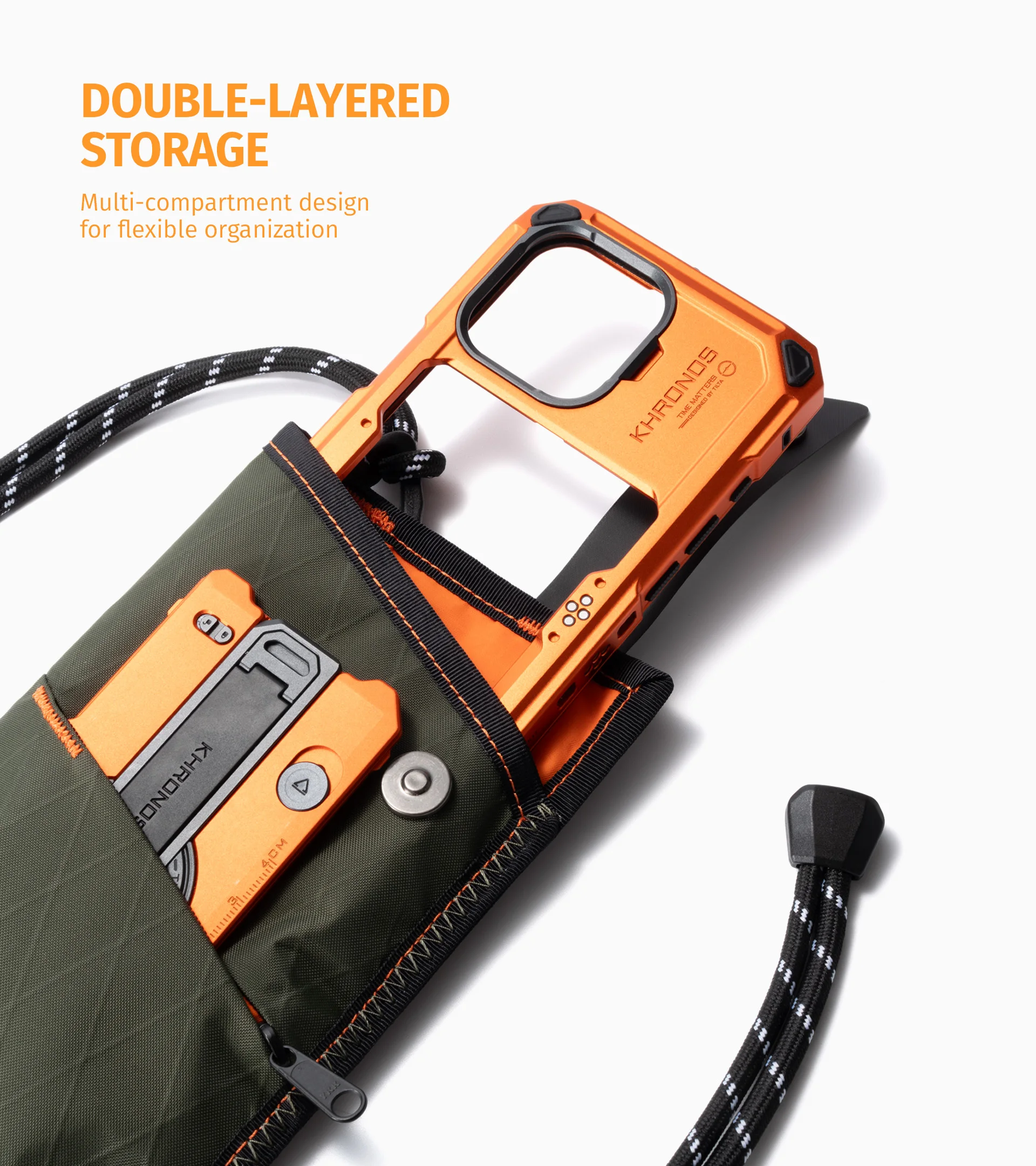 Image of TILTA Fe Design Fe X-Pac/ Ecopak Smartphone-Tragetasche Umhängetasche Outdoor Wandern Bergsteigen Wasserdichtes Lanyard TF-XSC