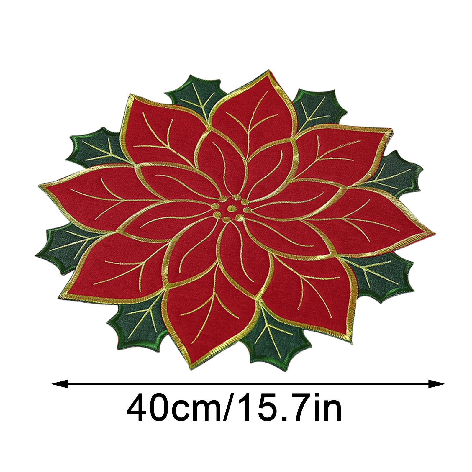 40cm New Europe Cotton Christmas Flower Table Runner Lace Embroidered Cover Cloth Towel Kitchen Tablecloth Party Birthday Decor