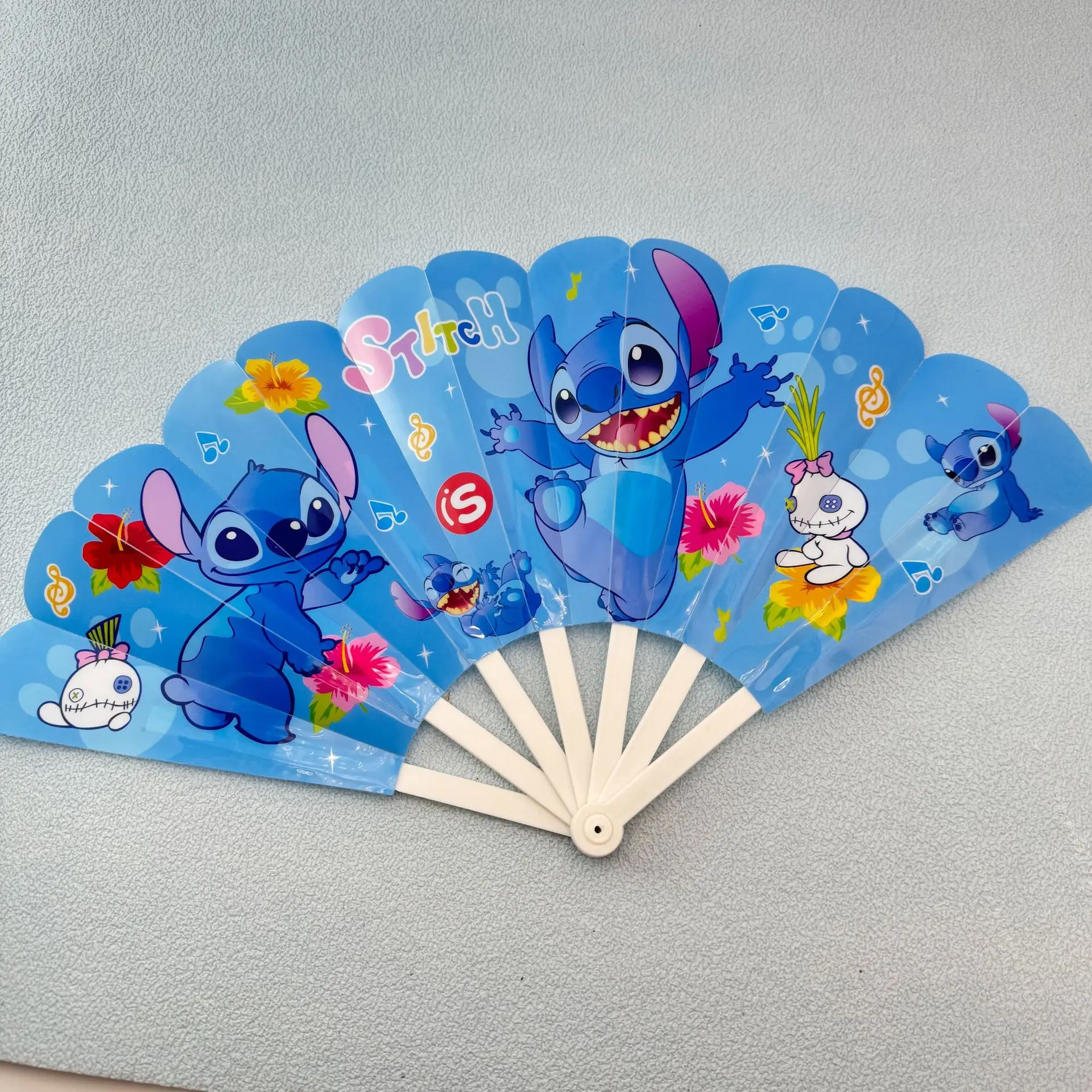 Novo disney dos desenhos animados ponto sete dobras fã anime dos desenhos animados portátil verão dobrável fã presentes atacado anime ponto