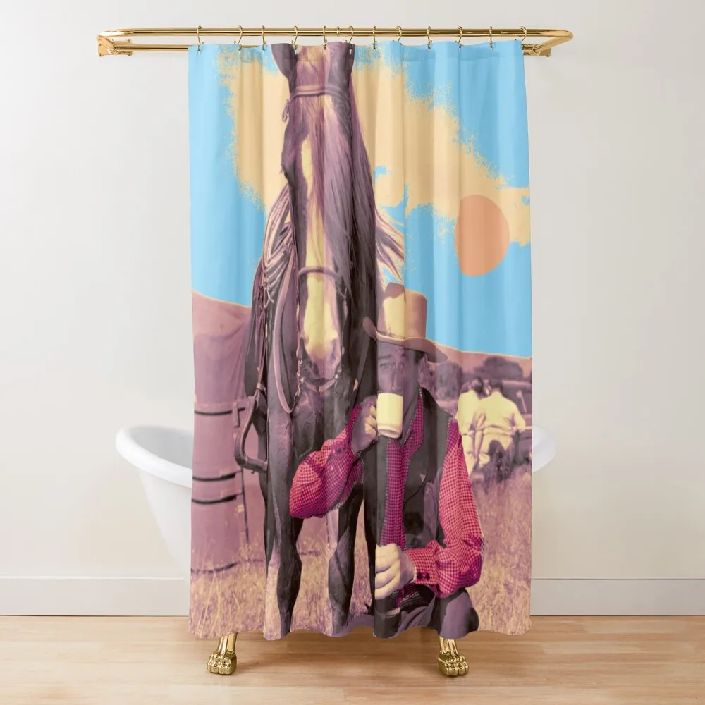 

John Wayne in Tall in the saddle, Western 40's, a cowboy in Arizona Shower Curtain Shower Set Window Curtain
