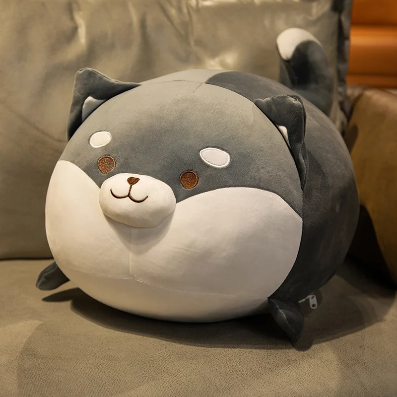 Shownicer Peluche Chien Kawaii, Shiba Inu Jouet Doux, Étreinte Oreiller Mignon Animal en Corgi, Coussin Poupée Akita, Coussin Câlin Canapé, Cadeau pour Enfants Filles Garçons