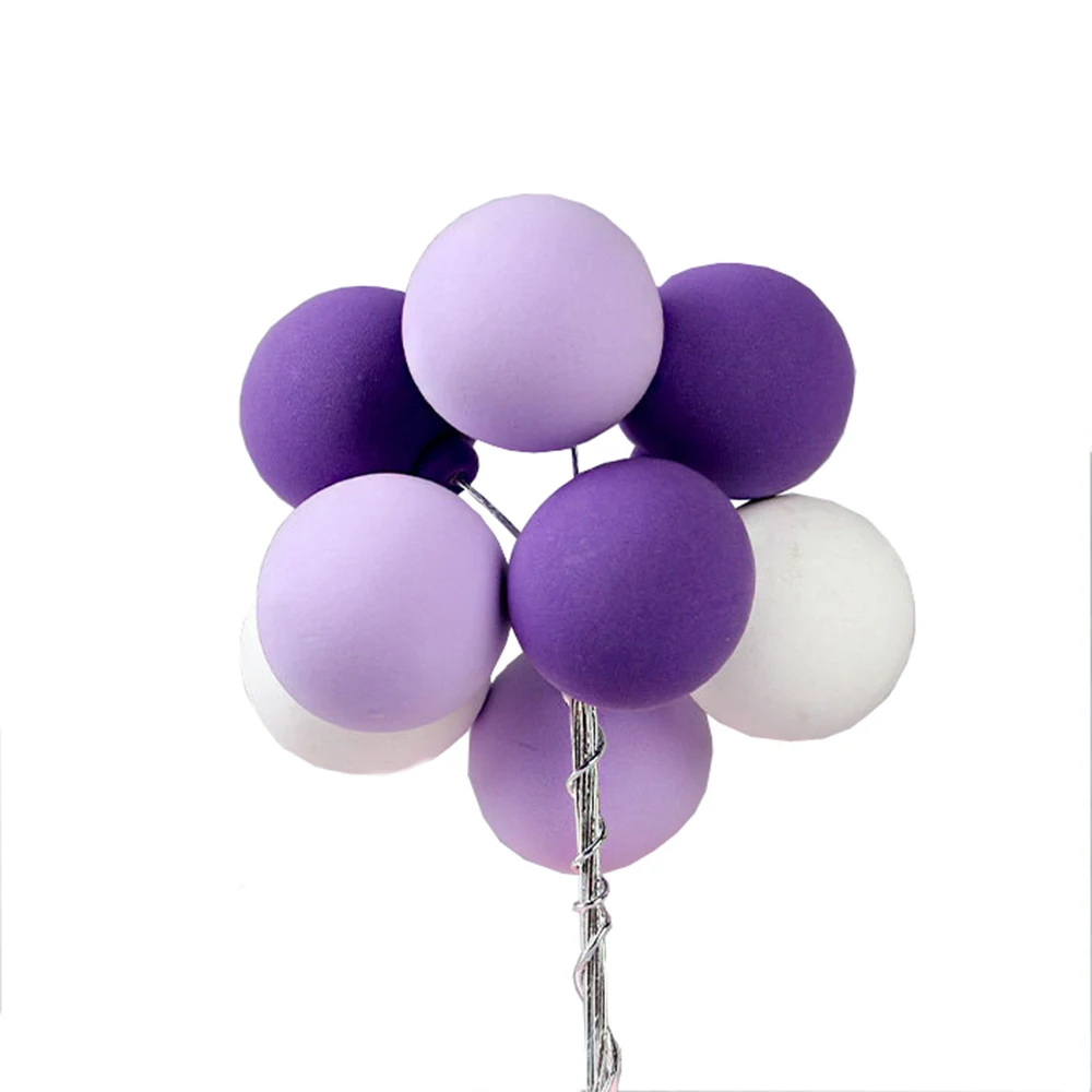 8Pcs Mini Kugeln Kuchen Topper Farbe Luftballons Kuchen Dekoration Cupcake Flagge Dessert Diy Liefert Geburtstag Dekoration Baby Dusche – Detail 8