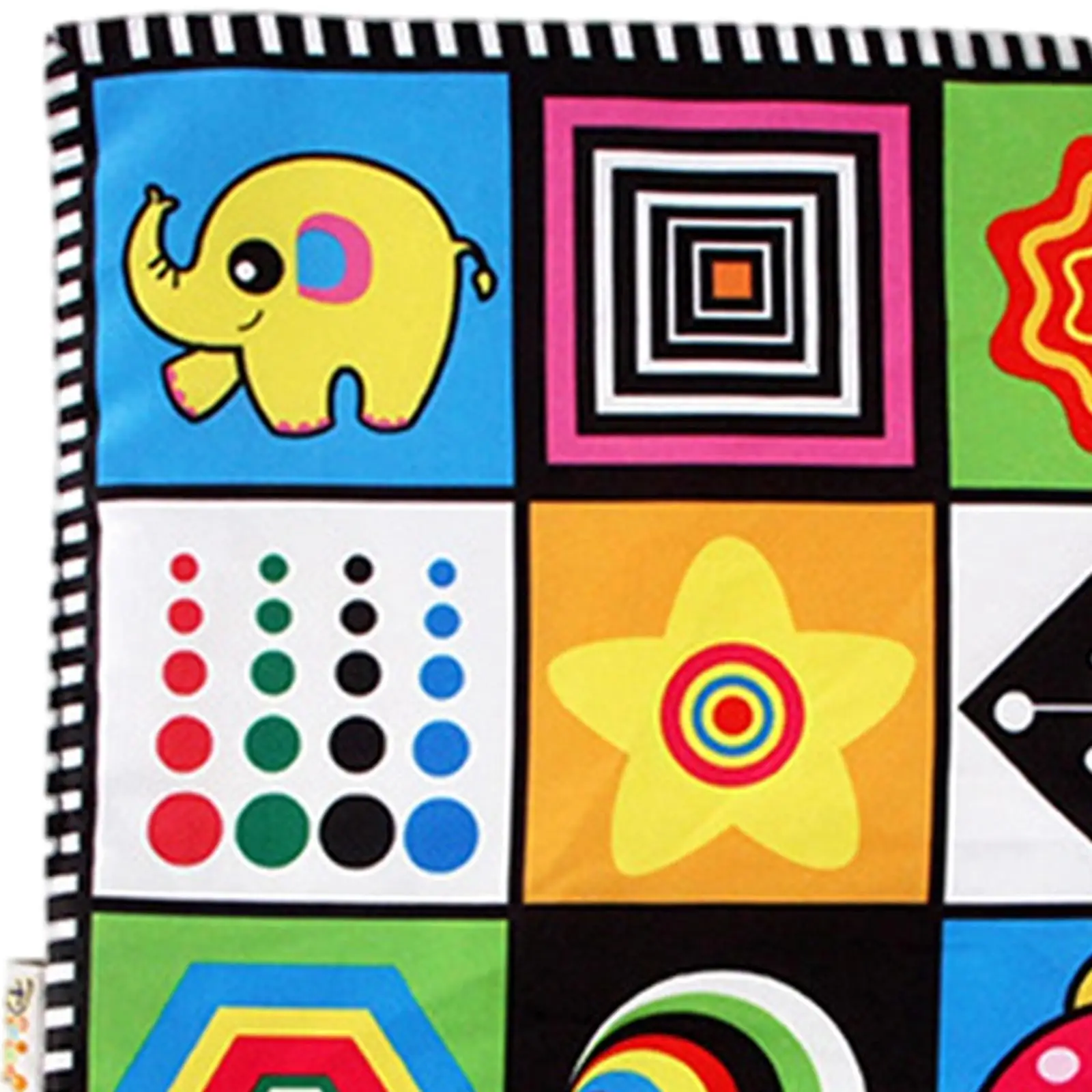 4xBaby Soothing Towel with Teether Animal Patterns Colorful Sleep for Newborn Elephant