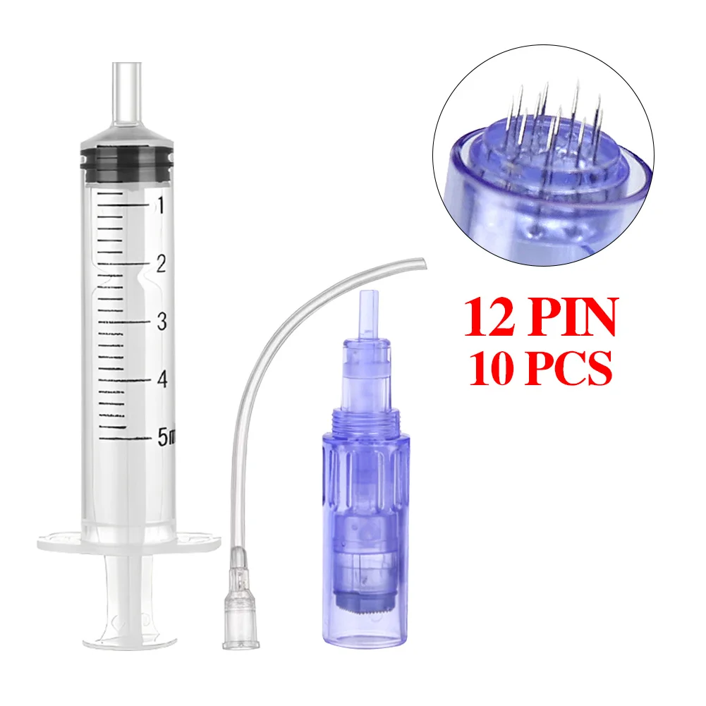 NONE Hydra Mikronadel-Stiftkartuschen, Nadel für Meso-Pistole, Mesotherapie, Aqua Microneedling-Schlauch, 9, 12, 24, 36, 42-polige Nadeln 7
